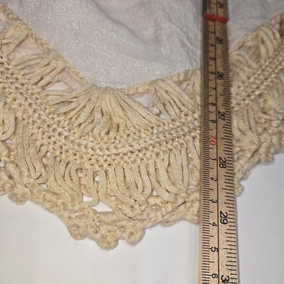 Wishlist Women S/M Top Crochet Flowy Vacation Tunic Travel Boho Hippie Festival - Picture 6 of 10